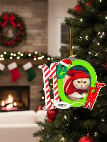Personalized Pet Photo Ornament Custom Name 2025 Christmas Tree Hanging Decoration Holiday Home Decor Keepsake Gift For Dog Cat Lovers Friends Family Personalized Ornament Trending Holiday Gift Winter Pet Memorial Decoration Stocking Stuffer Festive Souvenir,Personalized Pet Photo Ornament 2025 Christmas,Custom Name Dog Cat Holiday Decoration,Personalized Pet - Multicolor - View 7