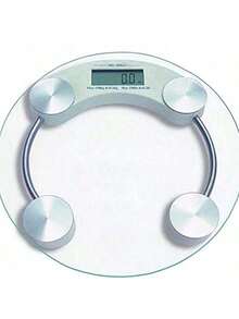 Digital Bathroom Scale Tempered Glass 180 Kg Transparent - Silver - View 5