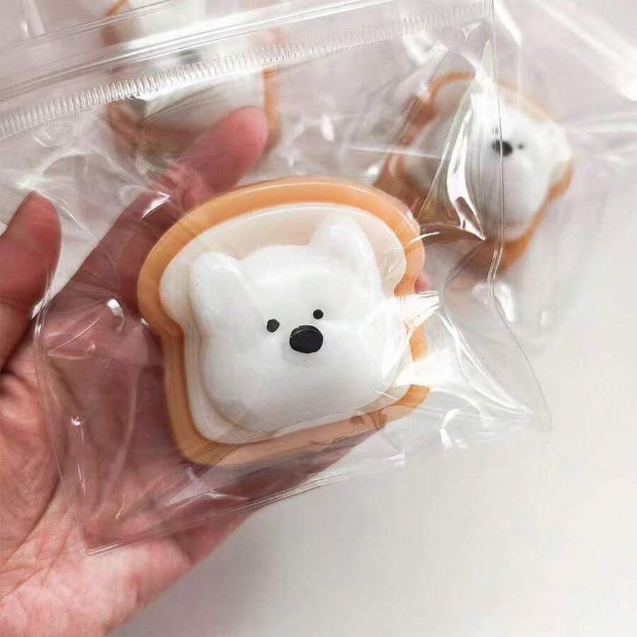 New Taba Squishy Toast ,Kawaii Stress Relief Fidget Sensory Toys,Soft Silicone Squeeze Gifts For Children, Teens, And Adults (Toast Pinch) Christmas Gifts For Teenagers And Children - Everyday Household Toys - 西部高地 - 查看 1