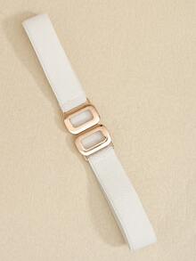 Symmetrical Buckle Elastic Belt Summer, School Fall, Autumn, Halloween - Black - View 11