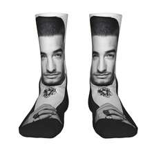 Maluma Men'S Fashion Socks - Black & White Contrast Design With Bold "MALUMA" Print, Comfortable Polyester Blend, Perfect For Casual Attire, Home & Outings, Stylish And Durable, Everyday Socks | Bold Print Socks | Knit Construction, Cute Socks - 彩色 - 查看 12