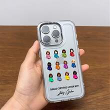 Funda para teléfono: Diseño creativo de álbum musical de rapero D - Compatible con iPhone 17 16 15 14 13 12 11 Pro Max X XR XS Max 8 7 Plus, marco de lente plateado metálico con cubierta trasera suave transparente - transparente - Ver 1