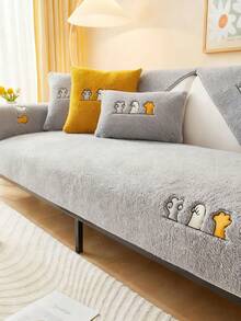 1 pieza Funda de sofá con diseño de dibujos animados lindos, funda de sofá acolchada, funda para respaldo, funda protectora para cojín de sofá, adecuada para dormitorio, oficina, sala de estar, decoración del hogar