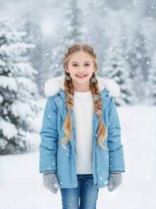 10Pcs Sparkly Rhinestone Snowflake Hair Clip Hair Barrettes, Christmas Metal Alligator Clips Hair Accessories ForGirln Princess Long Thick Hair Winter Xmas Hairpins Christmas Party Gifts - Multicolor - View 2