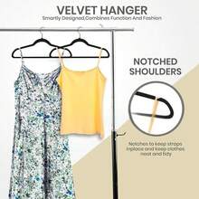 1pc Premium Velvet Hanger, Non-Slip Flocked Sweater Hanger, Sturdy & Durable Clothing Hanger, Heavy Duty Coat & Suit Hanger, Ideal Wardrobe Accessory - Multicolor - View 6