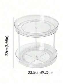 1 szt. Przezroczysty obrotowy, wielowarstwowy organizer na kosmetyki na biurko, półka na kosmetyki do pielęgnacji skóry, perfumy, makijaż, prezent na Walentynki