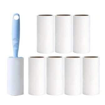 540 件替换装粘毛滚筒 + 手柄，衣服/床上用品/沙发/宠物毛发去除器（手柄颜色随机）