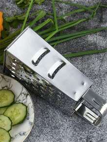 1pc 4-In-1 Stainless Steel Vegetable Grater, Multi-Function Slicer, Shredder, 9-Inch 4-In-1 Stainless Steel Grater, Cheese Shredder, Vegetable Slicer For Potatoes, Carrots, Cheese, Cucumbers - Easy To Use, Compact Kitchen Accessory, Ideal Gift For Cooking Enthusiasts On Christmas/Halloween/Birthday, Kitchen Gadget | Modern Kitchen Utensils | Kitchenware - Multicolor - View 8