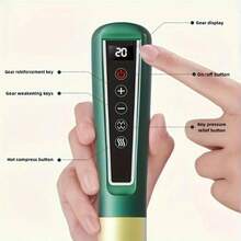 Dispositivo eléctrico de raspado meridiano, dispositivo de ventosas para desobstrucción meridiana, aparato inteligente de cupping, herramienta de masaje - Gris - Ver 8