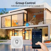 迷你智能 WiFi 灯开关，DIY 双向控制定时器继电器开关，无线应用远程控制，兼容 Alexa 和 Home，无需集线器，16A（仅限 2.4G WiFi）