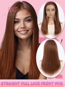 QVR QUEEN VIRGIN REMY QVR 100%真人发5x5蕾丝前直发假发，自然发际线，透明蕾丝闭合假发，预先拔毛，无需胶水 - 紫紅色 - 查看 2