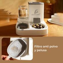 ELE-GATE Alimentador Automático 2 en 1 para Mascotas – Dispensador de Agua y Croquetas - Multicolor - Ver 5