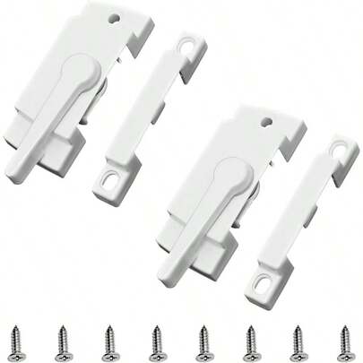 Fensterflügelschloss, 2 Stück Legierungs-Schiebefensterschlösser Halbmondschlösser