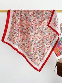 1pc Customized Full-Print Pattern Bandana, Choose Your Own Image Or Text, Size (70x70cm), Multifunctional Headwear & Neck Scarf, Windproof, Ideal Gift For Daily, Travel, Christmas, Birthday, Party, Anniversary, Bridesmaid, Bride, Single Ladies Party,Vacay Vibe Au