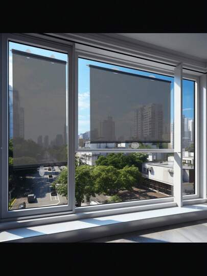 Blackout Roller Blinds Temporary Portable Curtains With Suction Cups, Punch-Free, Sunshade One-Way Mirror Roller Blinds, Daytime Indoor Transparent Visible Roller Blinds, Heat-Controlled Anti-UV Curtains, Blackout PVC Retractable Sunshades, Classic Home Decoration Style, Suitable For Sunshade In Living Rooms, Offices, Doors And Windows, Car Windows, Office Buildings, Restaurants, Bedrooms And Other Scenes.