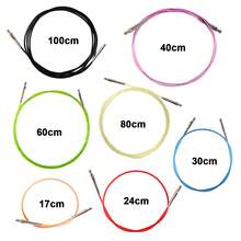 [6 Interchangeable Knitting Needle Sizes] Multi-Color Interchangeable Circular Knitting Needle Set, 6 Flexible Cable Sizes, Stitch Markers, Connector Caps, Beads - DIY Craft Knitting And Crochet Accessory Kit, Sewing & Weaving Supplies - Multicolor - View 14