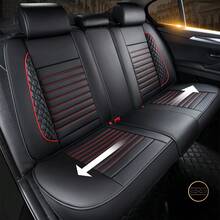 5-Seat Car Seat Covers, Breathable PU Leather With Lumbar Support, 360° Full Wrap Around, Universal For All Seasons