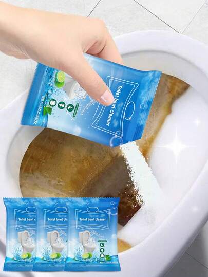 6/3/1PC Toilet Cleaning Powder, Suitable For Bathroom Toilet Cleaning Powder, Can Remove Dirt, Urine Stains And Odors, Household Cleaning Powder, Foam Cleaning Powder (New And Old Models Are Randomly Sent)