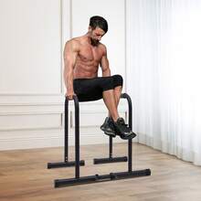 HOHOBLA Dip Bar, Adjustable Parallel Bars For Home Workout, Dip Station With 440lbs Loading Capacity, Heavy Duty Parallel Bars Workout Equipment For Calisthenics, Strength Training [Festive Gift For Halloween & Christmas] - Black - View 1