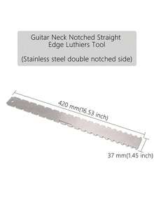 3 件套吉他琴颈开槽工具、弦距尺和吉他琴颈扳手套装 - 完整的吉他工具包，吉他老师推荐 - 雙齒+找平尺+高尺 - 查看 3