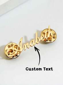 Customized Name Brooch Pin, Personalized Name Pin Brooch Clip, Customized Initials Badge, Ideal Gifts For Her, Family, Friends, Grandparents, Her, School Supplies, Back To School - Multicolor - View 4