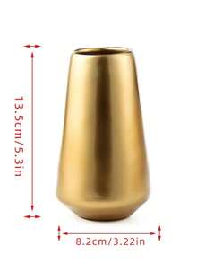 1pc Home Decor Vase, Living Room Bar Decoration Vase, Home Decor Item - Gold - View 4