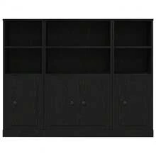 vidaXL Highboard in Schwarzeichen-Optik, 132 x 35,5 x 103,5 cm