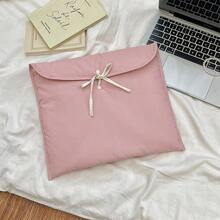 1 件芭蕾舞风格笔记本电脑/平板电脑保护套，带可拆卸粉色蝴蝶结 - 轻盈绗缝天鹅绒保护套，笔记本电脑包，笔记本收纳包，女士旅行必备 - 彩色 - 查看 11