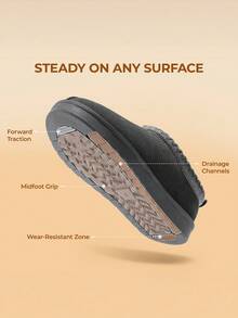 Fuzzy Cozy Women's Fashion Slippers - Genuine Suede Leather, Indoor Outdoor Fluffy Shoes For Winter Comfort, Cute And Warm With Memory Foam Suitable For Gift Chioce - 灰色 - 查看 6