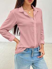 Women Blouses - Pink - View 3