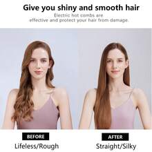 Goiple Lockmio Deluxe Diamond  Electrical Straightening & Curling Comb For Natural Black Hair & Wigs - Ultra - Fast Heating, High - Efficiency, Energy - Saving With Temperature Control,Leaves Hair Shiny - 美規A型插(110-127V) - 查看 7