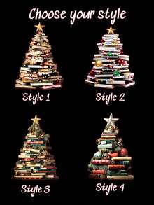 Albero di Natale personalizzato fatto di libri per appendere decorazioni, decorazione natalizia personalizzata a forma di albero di Natale da appendere, ornamento natalizio con nome dell'albero di Natale fatto di libri, ornamento personalizzato da bibliofilo, regalo per amanti dei libri, fermalibri natalizi in acrilico a forma di albero di Natale per appendere decorazioni, decorazioni natalizie per la casa, decorazioni natalizie, accessori per auto e portachiavi