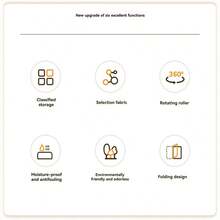 1 pieza Cesta de almacenamiento con rodillo para esterilla de yoga, equipo de fitness y deportes. Cesta de almacenamiento de espuma cosida en el hogar con eje extraíble, conveniente y ligera. - Tres colores - Ver 7