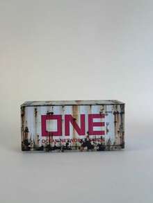 11.5cm Length Mini Metal Container, Retro Industrial Style Office Storage Box, Creative Home Organizer - Pattern - View 33