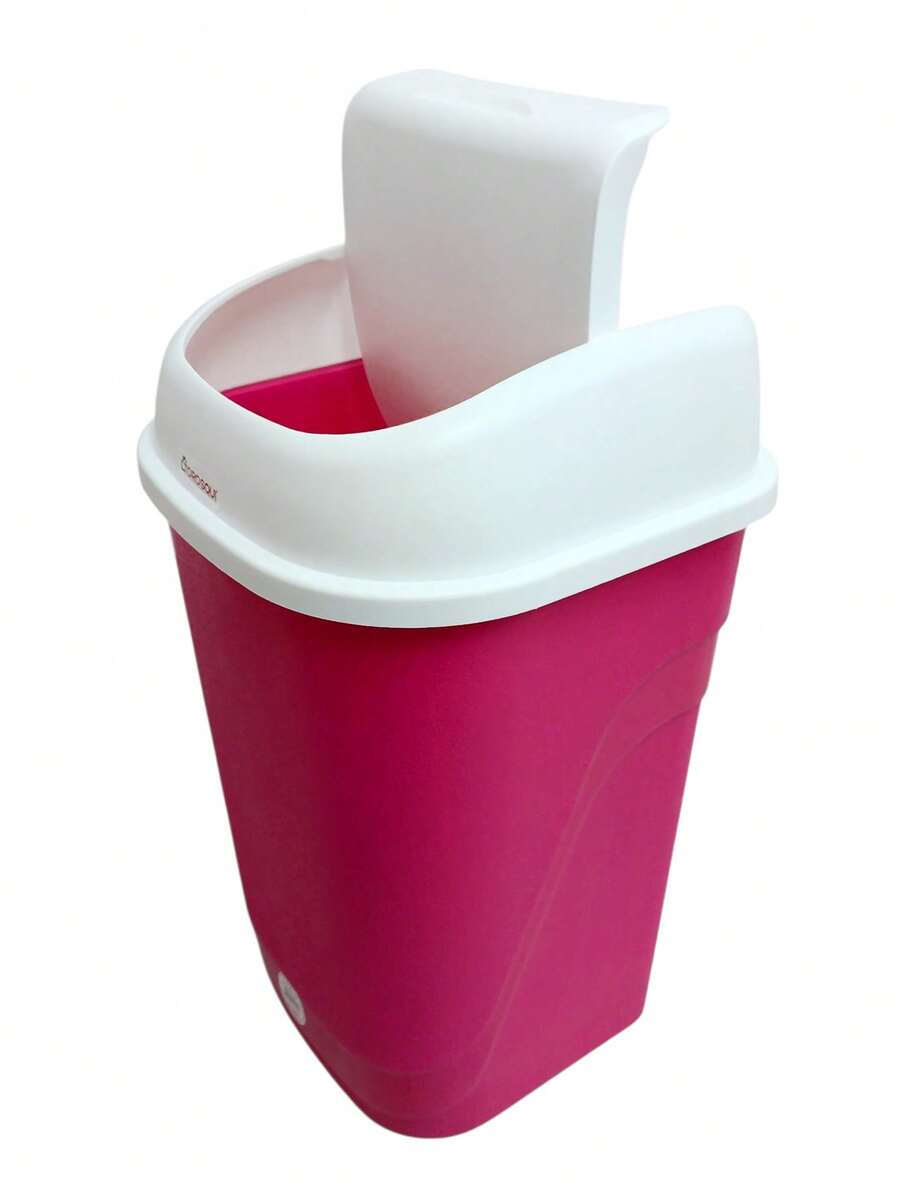 Rocking Trash Can, Medium, 23L Capacity, Strong And Durable - Pink - View 1