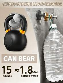 1/2pcs Powerful Suction Cup Stainless Steel 304 Hooks For Bathrooms And Kitchens, Featuring Vacuum Technology For Wall-Mounted Towel Hooks With A Load Capacity Of 6.8Kg, Suitable For Smooth Surfaces Like Glass, Mirrors, And Tiles, Waterproof And Rust-Resistant In Matte Black, Ideal For Storing Bath Balls, Bathrobes, And Coats.