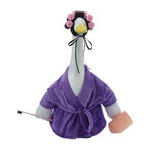 Porch Goose Outfits Stylish Cute Goose Clothes Curling Hat And Bathrobe 2 Pcs Set - Purple - View 6