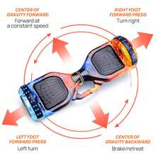 PORIYA Electric Hoverboard Bluetooth Self-Balancing Scooter 350W Motor LED Lights & Built-In Speaker Portable Design With Smart Gyroscope Control Perfect For Kids & Adults - Màu tím - Xem 6