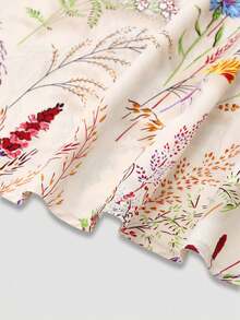 女士时尚优雅碎花雪纺连衣裙和开衫套装，浪漫度假装 - 彩色 - 查看 5