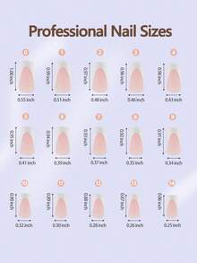 150片法式深V美甲贴纸，法式美甲专用长方形粉色三合一美甲贴，持久耐用，适合DIY美甲，15种尺寸美甲用品 - 粉色 - 查看 4