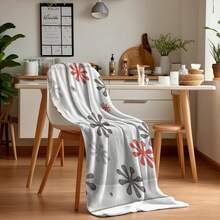 1PC Flannel Tapestry Merry Christmas New Year Snowflakes Decorate The Plate. Multifunctional Printed Blanket, 30*40in/40*50in/50*60in/60*80in, Multiple Sizes Home Drama Blanket, Sofa Leisure Blanket, Dormitory Nap Blanket, Travel Portable Blanket, W - 彩色 - 查看 11