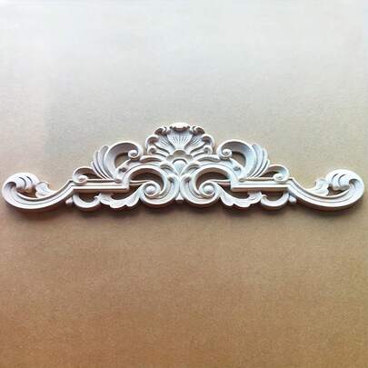 2 miếng gỗ chạm khắc trang trí phong cách châu Âu cổ điển chưa hoàn thiện, có họa tiết phù điêu châu Âu phức tạp, thích hợp cho tủ, cửa ra vào, đồ nội thất, tường trang trí, lối vào, cầu thang, đồ trang trí Giáng sinh, đồ trang trí tự làm, viền kiến trúc