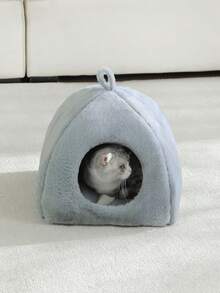 1 Pc Comfortable And Cute Pet Cat Bed House, Detachable And Washable Cat House, Warm Pet Cave Nest In Winter, Suitable For Indoor Use Of Rabbits, Puppies And Cats - Grey - View 9