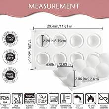 1 pezzo Stampo in silicone per torte mousse, Stampo per dolci alla frutta francesi fai-da-te, Adatto per dolci natalizi, Stampo natalizio, Stampo per cioccolato, In silicone, Per cuocere cioccolato, caramelle, decorazione torte