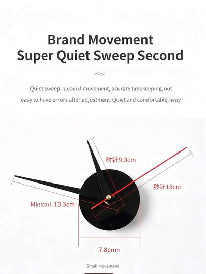 1PC Glow In The Dark Klok DIY Wand Creative Spiegel Surface ation Sticker Clock,This Is Relatively Small Delicate! view 10