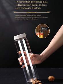 1 Piece Of High Borosilicate Glass Wine Bottle, Empty Bottle, Special White Wine Bottle For High-End Wine, Sealed Wine Storage Container, Family Hotel Shopping Mall Supplies - Clear - View 7