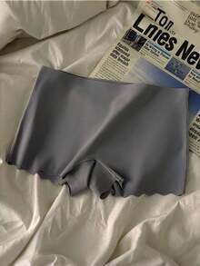 4pcs Women's Mid-Waist Comfortable Seamless Silk Blend Shorts, Anti-Chafing Slip Shorts For Summer - Multicolor - View 8