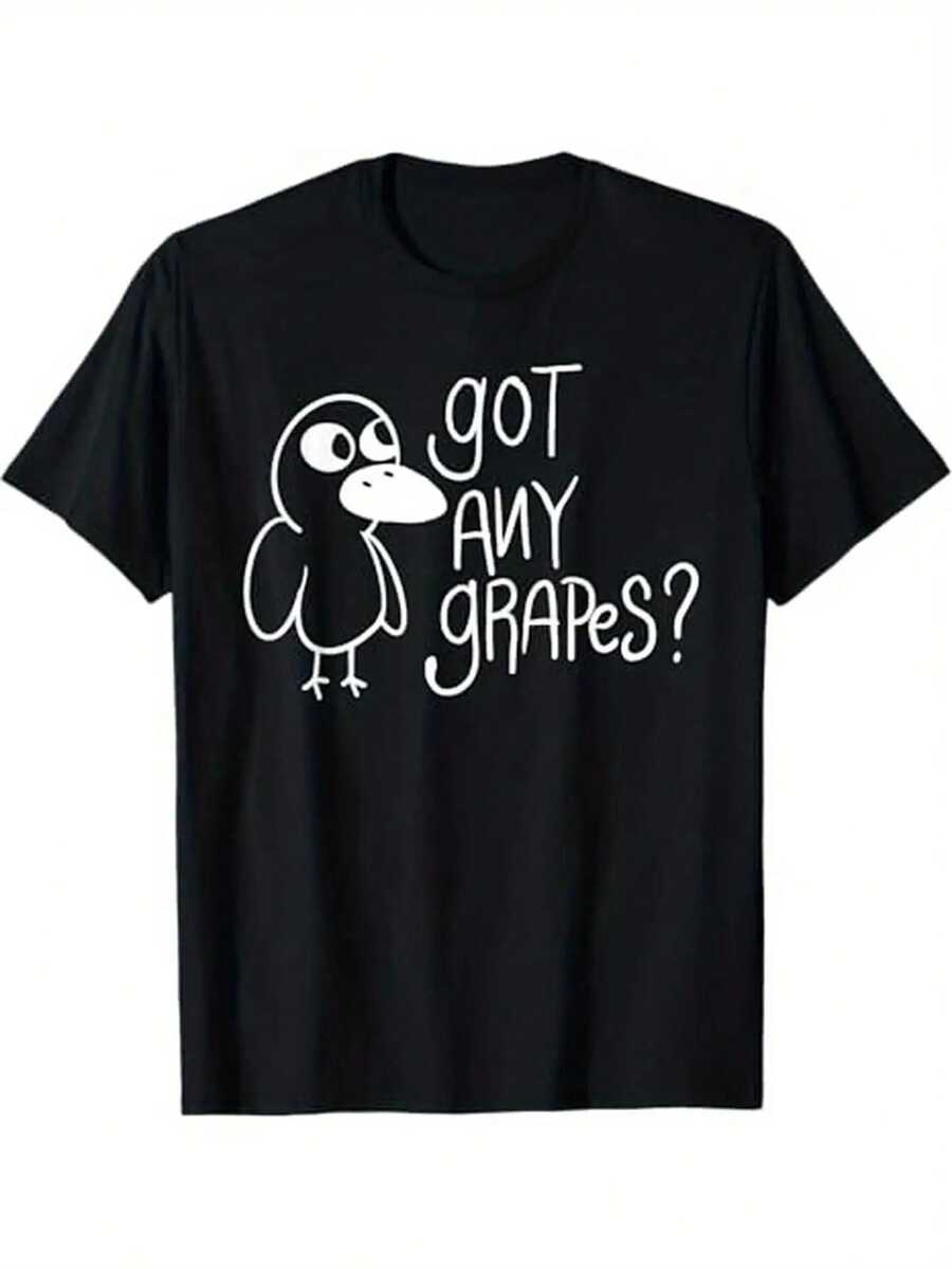 Tengo uvas - Camiseta para amantes de los patos.% Algodón. Regalo para hombres, mujeres, papá, mamá y amigos. Tallas S-. Negro - Negro - Ver 1