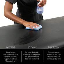 Funda para cama de pestañas, cubierta de mesa de masaje de cuero de PU lavable, impermeable, adecuada para talla grande camas de salón de belleza - Blanco - Ver 2