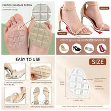 3 Pairs Metatarsal Forefoot Pads, Heel Inserts Insoles Pads, Ball Of Foot Cushions High Heel, Shoe Inserts Anti Slip Heel Cushion Inserts And Comfort - A-3 對清除 - 查看 1